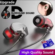 6D Mobile Phone Universa Type C Earphone Headphone For iPhone Samsung USB wired
