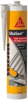 Sika Sikaseal Roof and Gutter Silicone Sealant 300 ml, Translucent