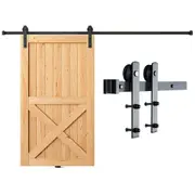 8FT Sliding Barn Door Hardware Closet Track Kit for Single Door I Hanger