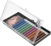 DONFAMDS Colored False Eyelash Extensions Box Soft Realistic Lash Grafting Supplies for Home DIY Salon Use Effortless Application Variety of Colors for Stunning Looks