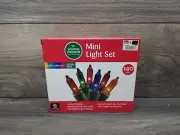 Winter Wonder Lane Mini Light Set Multi-Colored Green Wire 140 Lights lot bundle
