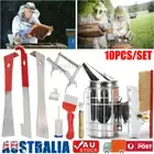10X Beekeeping Equipment Tool Bee Smoker Brush Fork Hive Tool Bee Catcher Marker