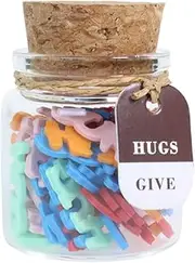 Jar of Hugs Give a Hug in Bottle Funny White Elephant Gag Gifts For Women Desk Accessories for Men Office Decor For Friend