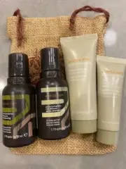 AVEDA 4 travel size MEN GIFT PACK shampoo conditioner after shave cream BAG