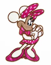 MINNY MOUSE GIRL Craft Embroidered Patch Sew Iron-On Patch Ready Made New