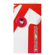98865 ST GEORGE DRAGONS NRL TEAM BADGED BIRTHDAY CARD GIFT BLANK WITH ENVELOPE