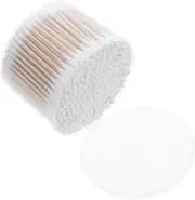 JUMPLAWN Double-ended Cotton Swabs 500 Pack Baby Safety Ear Swabs Reusable for Makeup Piercing Tips Travel