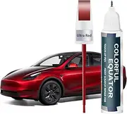 Touch up Paint for Tesla Model Y/3/X/S, Car Paint Pen Scratch Repair Two-In-One Touch Up Paint, Premium Car Scratch Remover for Deep Scratches 0.4 fl oz (Ultra Red)