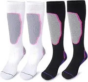 [PoTao] Compression Socks, Winter Thicken Socks, Calf Compression Ski Socks, Warm Thermal Socks, Sports Football Socks for Men and Women