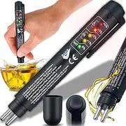 DOT 3/4/5 Brake Fluid Tester, Brake Fluid Tester with 5 LED Display for Car Vehicle, Brake Fluid Tester, Oil Detection, DOT3, DOT4, DOT5, Black
