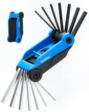 14PCS Folding Allen Wrenches Sets(Metric and SAE), Metric Allen Key Set 2mm- ...