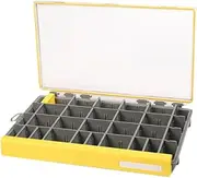QSTDGVPW Fishing Tackle Box with Removable Dividers Convenient Clear Lid Lure Case Storage Container Lightweight Lure Organizer, 35.5x23x4.5cm
