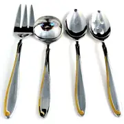 ESTASI GOLD Mikasa HOSTESS SET 4 PIECE NEW Japan ALESSANDRO MICHELE DESIGN