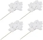 Zerodeko 4Pcs Faux Pine Needle Stems for Christmas Decor Artificial Pine Picks for DIY Wreaths Garlands Holiday Centerpieces Easy to Use Xmas Decoration