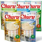 INABA Churu Creamy, Lickable Purée Cat Treat w Taurine, 0.5 oz, 20 Tubes