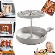 Microwave Bacon Cooker,Bacon Wizard Microwave Crispy Bacon Maker,Microwave Bacon Tray,Barbecue Grill,Mul-Purpose Foldable Microwave Bacon Rack for Oven Cooking,Bacon Grease Saver with Strainer (1PCS)