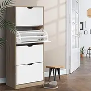 Artiss Shoe Rack Storage Cabinet 60 Pairs Organiser Wooden Shelf Cupboard Footwear Closet Space Saving Home Organization Furniture Entryway Hallway Bedroom Durable Sturdy Stylish Modern