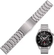 [THEAGE] Titanium Metal Quick Watch Band Pure Titanium Invisible Butterfly Buckle for 22mm Mens Women Straps