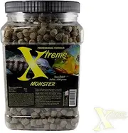 Xtreme Aquatic Food Monster 9mm Sinking Pellets Fish Food 1134 Grams (37oz) - for Jumbo, Large, Predatory, Carnivorous Fish, Cichlids, Peacock bass, Also Suitable for Fry and Turtles
