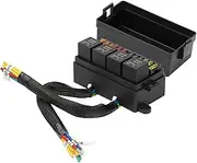 MagiDeal 12 Way Fuse Relay Box Block Holder Relay 12V Waterproof Pre Wires 5 Pin 40A Relay Wiring Harness for Marine Car Truck SUV Yachts