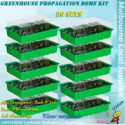 30 Sets Hydroponics Seedling Clone Propagation Tray Clear Dome Seeding Starter