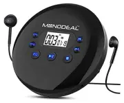 CD Player Portable, Rechargeable Portable CD Player for Car and Travel, Black