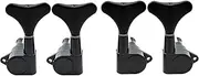 Musiclily 2R2L Sealed Bass Tuners Tuning Pegs Keys Machine Heads Set, Black
