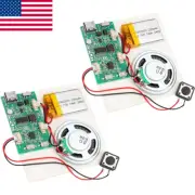 2Pcs 16MB Push Button Voice Sound Music Module with Speaker DIY Crafts Gift