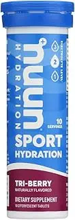 nuun Hydration Tri-Berry Electrolyte Enhanced Drink Tabs (6-Pack of 10 Tablets)