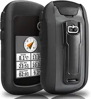 [TUSITA] Case with Screen Protector for Garmin eTrex 10 20 20X 30 30X - Silicone Protective Cover Skin - Handheld GPS Navigator Accessories (Black)