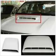Car SUV Decorative Air Flow Intake Hood Scoop Vents Bonnet Cover White Universal