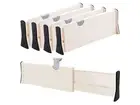 MPM Extra Long 4 pack Drawer Divider, Adjustable Drawer Organizer, Expandable