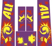 Stern ALI Muhammad Ali Pinball Machine CABINET Decal Set