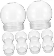 DIY Water Globes 10 Pack Round Snow Globe Kits Empty Plastic Balls for Craft Projects Decorative Props
