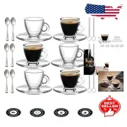 Chic 3.2 oz Demitasse Espresso Cups Set - Dishwasher Safe & Perfect for Gifting