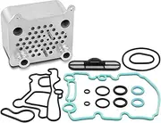 A-Premium Engine Oil Cooler Kit, with Gasket Seal, Compatible with Ford Trucks - 6.0L V8 Powerstroke - F250, F350, F450, F550 Super Duty, Excursion, E350, E450, Replace # 3C3Z-6A642-CA 904-228 OCK388