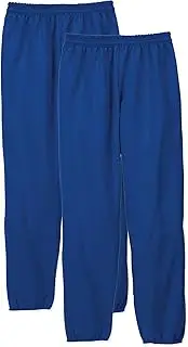 [Hanes] Men's 2 Pack EcoSmart Fleece Sweatpant, Deep Royal, 3X-Large