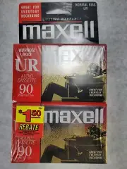 2 Pack Maxell Normal Bias UR 90 Audio Cassette Tape New