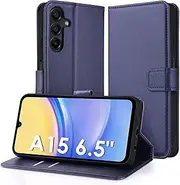 Case Compatible with Samsung Galaxy A15 5G / 4G 6.5", Premium Protective Wallet Card Flip PU Leather Phone Case Replacement for Samsung Galaxy A15 - Blue