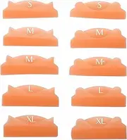 Lash Lift Rods 2023 Newest Silicone Eyelash Lift Pads 5 Sizes Cute and Softer Eyelash Perm Silicone Pads 6 Sizes 12 Piece Reusable Soft Lash Lift Shields for Different Length Eyelashes Perfect Lifting (Orange)