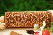 Embossed Dough Roller Rolling pin Strawberry Engraved Rolling Pin Textured Clay