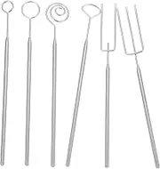 LIGIGWASH 1Set Stainless Steel Chocolate Dipping Forks Multi Function Culinary Tools for Cheese Fondue Fruit and Sauce Serving for Outdoor Events and Catering