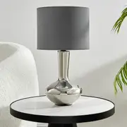 Sherwood Lighting Istanbul bedside Table Lamp - Polished Charcoal