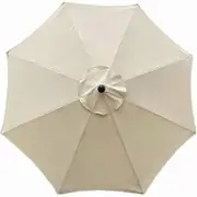 Replacement parasol cover, 8 ribs, 3 m, waterproof, UV resistant, replacement fabric, beige