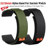 22mm 26mm Wristband Bracelet For Garmin Nylon Strap Fenix 7X 7 6 6XPro 5 5XPlus