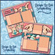 HAPPY EASTER - Premade Scrapbook Pages paper printed layout DBDS