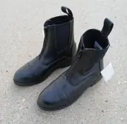 *NEW* Equistar Child's Zip Paddock Boots All Weather Sz 3 Black 467519-BLK
