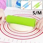 Handle Roller Non Stick Silicone Rolling Pin Rod Pastry Baking Tool Dough .b