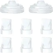 harayaa Diaphragm and Duckbill Valves, Anti Backflow, Easy to Clean, Backflow Protector for M5 Electric Bust Pump Replace Parts, 8Pcs