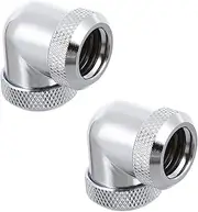 Mipcase 2Pcs Brass Fitting for Computer Water Cooling Durable Water Cooling Kit Seal Design Leak Connector for Efficient Cooling System